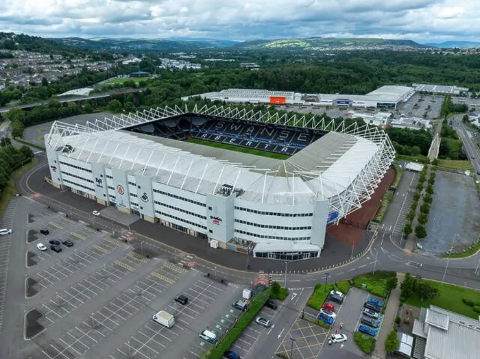 Framed Print : Editorial SWANSEA, UK - July 06, 2025: The Liberty Stadium, home of the Swansea City Football team Framed Print : Editorial SWANSEA, UK - July 06, 2025: The Liberty Stadium, home of the Swansea City Football team