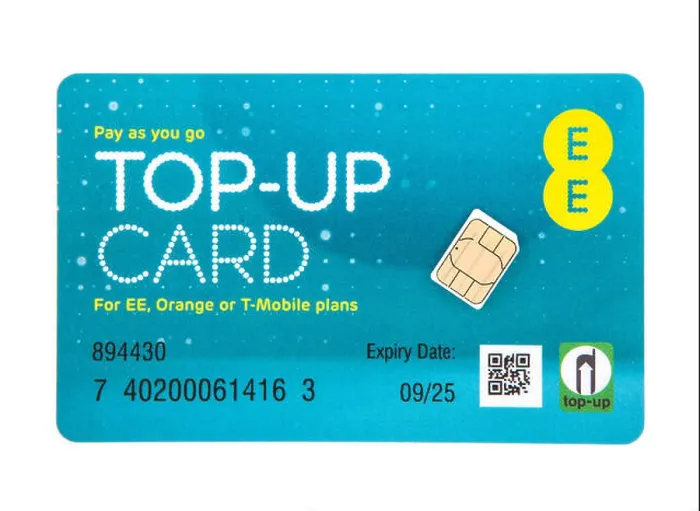Framed Print : EE Pay as you go top-up card with SIM for EE, Orange or T-Mobile Services Framed Print : EE Pay as you go top-up card with SIM for EE, Orange or T-Mobile Services