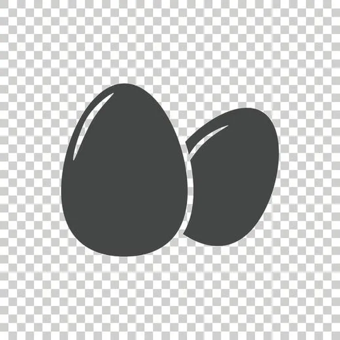 Framed Print : Egg Icon. Flat vector illustration on isolated background