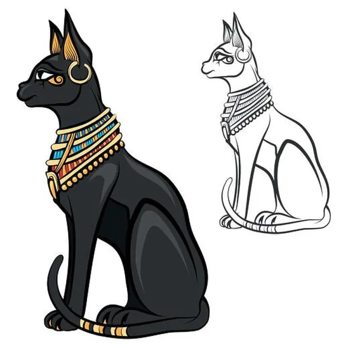 Framed Print : Egypt cat goddess bastet. Egyptian god Framed Print : Egypt cat goddess bastet. Egyptian god