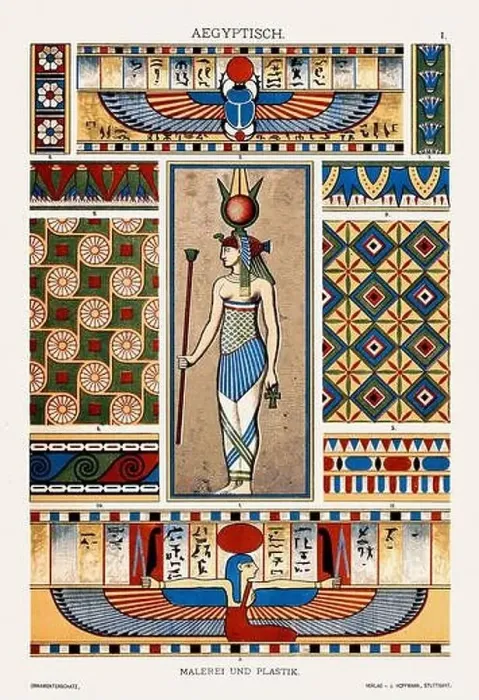 Framed Print : Egyptian Ornamentation from Antiquity Framed Print : Egyptian Ornamentation from Antiquity