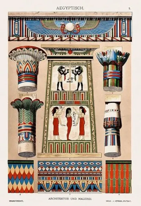 Framed Print : Egyptian Ornamentation from Antiquity Framed Print : Egyptian Ornamentation from Antiquity