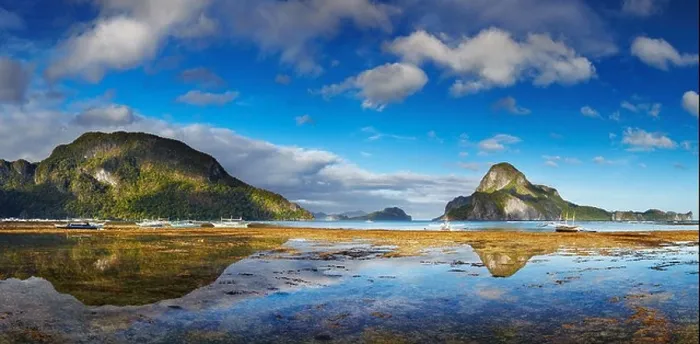 Framed Print : El Nido bay and Cadlao island at low tide, Palawan, Philippines Framed Print : El Nido bay and Cadlao island at low tide, Palawan, Philippines