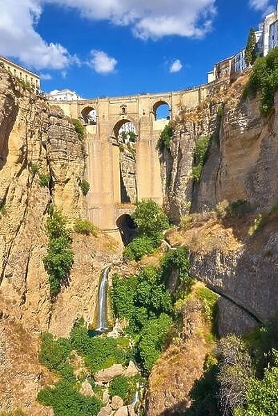 El Tajo Gorge Canyon, Puente Nuevo Bridge, Ronda, Andalusia, Spain