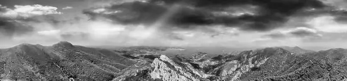 Framed Print : Elba Island, Italy. Amazing aerial view from drone of mountains and landscape Framed Print : Elba Island, Italy. Amazing aerial view from drone of mountains and landscape