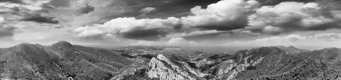 Framed Print : Elba Island, Italy. Amazing aerial view from drone of mountains and landscape Framed Print : Elba Island, Italy. Amazing aerial view from drone of mountains and landscape