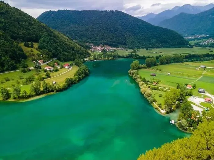 Framed Print : Emerald Green Water in Soca River near Tolmin in Slovenia Framed Print : Emerald Green Water in Soca River near Tolmin in Slovenia