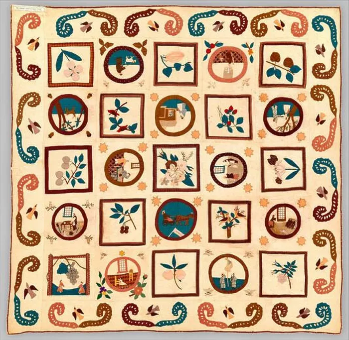 Framed Print : Emma Civey Stahl - Womens Rights Quilt - circa 1875 Framed Print : Emma Civey Stahl - Womens Rights Quilt - circa 1875