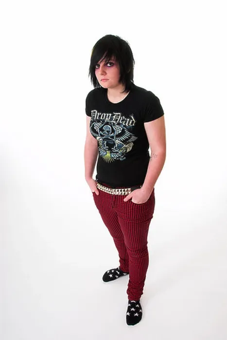 Framed Print : Emo Goth Teenage Girl Framed Print : Emo Goth Teenage Girl