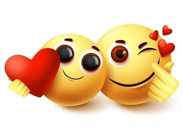 Framed Print : Emoji smiley love couple character vector design Framed Print : Emoji smiley love couple character vector design