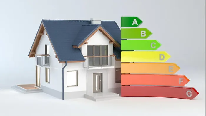 Framed Print : Energy Efficiency - House No.9, 3D illustration Framed Print : Energy Efficiency - House No.9, 3D illustration