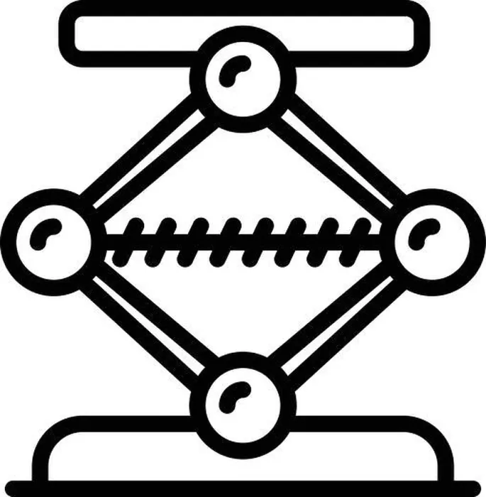 Framed Print : Engine jack screw icon, outline style
