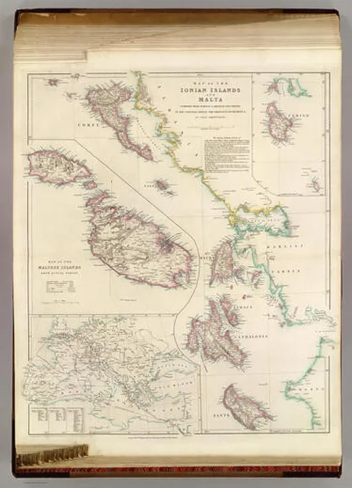 Framed Print : English: Map of the Ionian Islands and Malta compiled from surveys & original documents in the colonial office Framed Print : English: Map of the Ionian Islands and Malta compiled from surveys & original documents in the colonial office