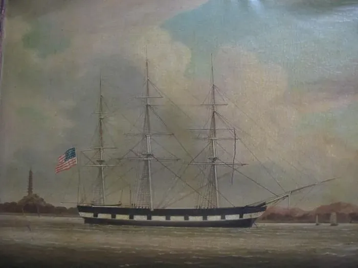 Framed Print : English: Oil painting. China trade painting Framed Print : English: Oil painting. China trade painting
