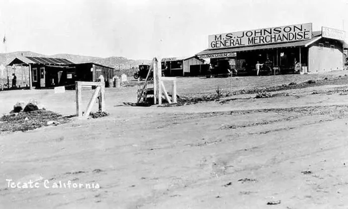 Framed Print : English: Tecate, CA border crossing in 1919. Postcard is postmarked 1919 1601 Tecate border crossing 1919 Framed Print : English: Tecate, CA border crossing in 1919. Postcard is postmarked 1919 1601 Tecate border crossing 1919