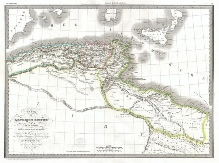 Framed Print : English: An unusual and attractive 1829 map of the ancient empires of Mauritania Framed Print : English: An unusual and attractive 1829 map of the ancient empires of Mauritania