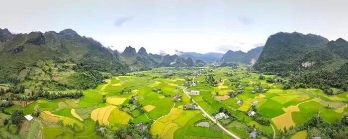 Framed Print : Enjoy a panoramic view of ripe rice fields from above in Cao Bang province, Vietnam Framed Print : Enjoy a panoramic view of ripe rice fields from above in Cao Bang province, Vietnam