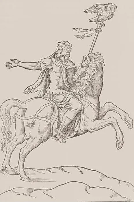 Framed Print : Enseigne des chevaux, 1581. Mounted standard bearer Framed Print : Enseigne des chevaux, 1581. Mounted standard bearer
