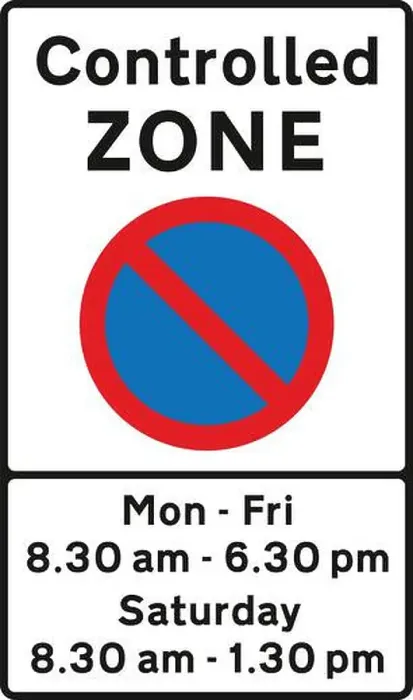Framed Print : Entrance to controlled parking zone Framed Print : Entrance to controlled parking zone