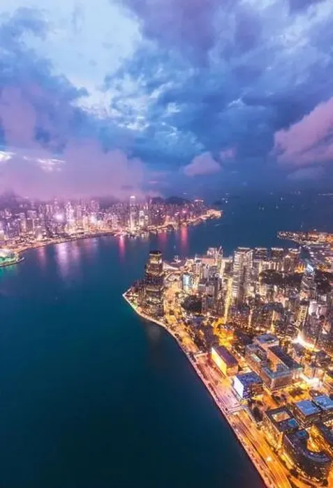 Framed Print : Epic aerial view of cityscape of Hong Kong. Cyberpunk metropolis scene, night, drone view Framed Print : Epic aerial view of cityscape of Hong Kong. Cyberpunk metropolis scene, night, drone view