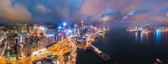 Framed Print : Epic aerial view of night scene of Victoria Harbour, Hong Kong, famous travel destination, metropolis Framed Print : Epic aerial view of night scene of Victoria Harbour, Hong Kong, famous travel destination, metropolis