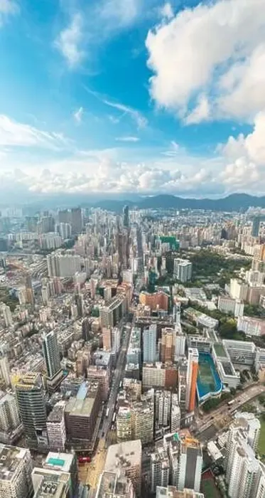 Framed Print : Epic aerial top view of Tsim Sha Tsui, commercial and shopping center of Hong Kong, daytime Framed Print : Epic aerial top view of Tsim Sha Tsui, commercial and shopping center of Hong Kong, daytime