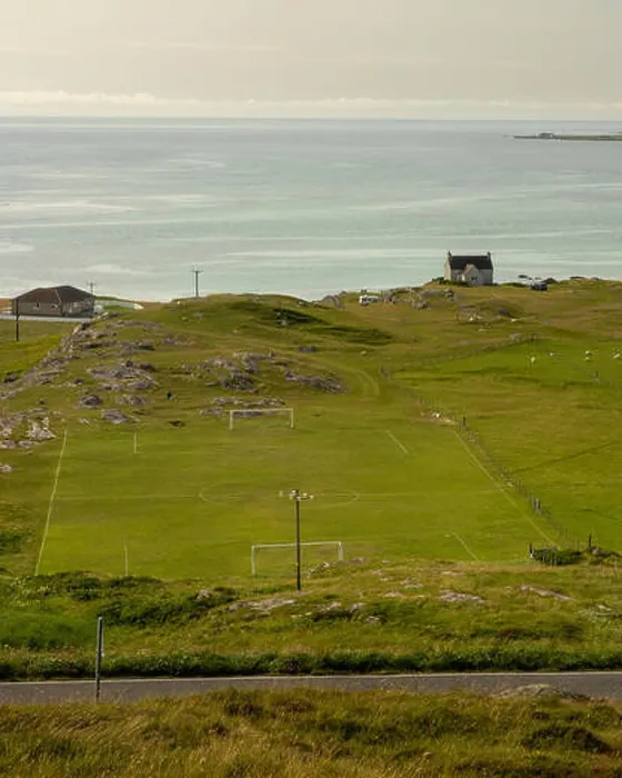Framed Print : Eriskay football pitch. One of the most unique places in the world to play football Framed Print : Eriskay football pitch. One of the most unique places in the world to play football