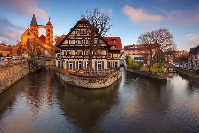 Framed Print : Esslingen am Neckar, Germany. Cityscape image of picturesque old town of Esslingen am Neckar, Germany located in the Stuttgart region at autumn sunset Framed Print : Esslingen am Neckar, Germany. Cityscape image of picturesque old town of Esslingen am Neckar, Germany located in the Stuttgart region at autumn sunset