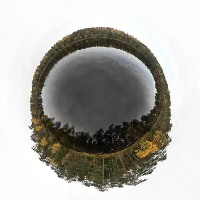 Framed Print : Estonian lake in Paunküla as a tiny planet Framed Print : Estonian lake in Paunküla as a tiny planet