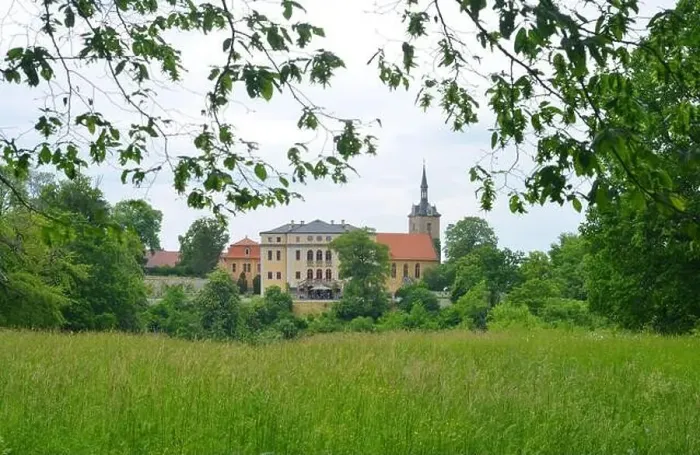 Framed Print : Ettersburg, Germany palace view from the meadow Framed Print : Ettersburg, Germany palace view from the meadow