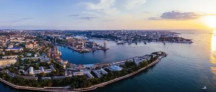 Framed Print : Evening Sevastopol panorama, aerial view of the Sevastopol bay Framed Print : Evening Sevastopol panorama, aerial view of the Sevastopol bay