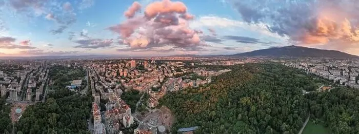 Framed Print : Evening sunset over Sofia city, Bulgaria Framed Print : Evening sunset over Sofia city, Bulgaria