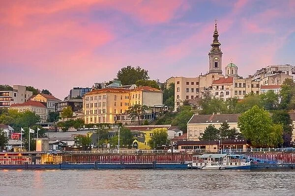 Evening view at Belgrade, capital city of Serbia