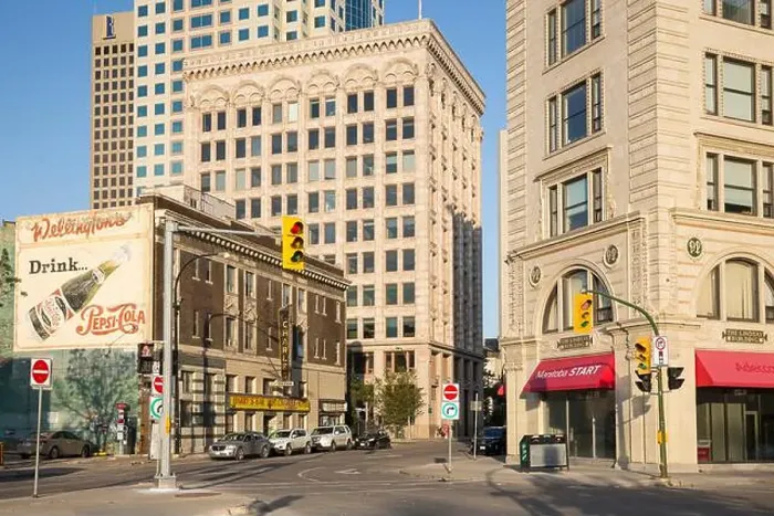 Framed Print : The Exchange District in Winnipeg, Province of Manitoba, Canada