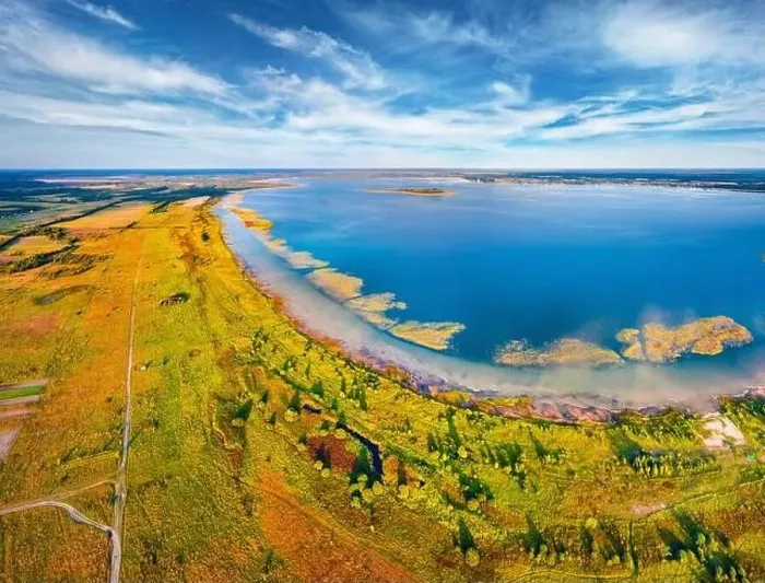 Framed Print : Exciting morning scene of Svityaz lake