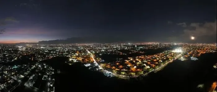 Framed Print : Experience the enchanting sight of the full moon rising over the iconic La Sabana Park and Costa Rica National Stadium
