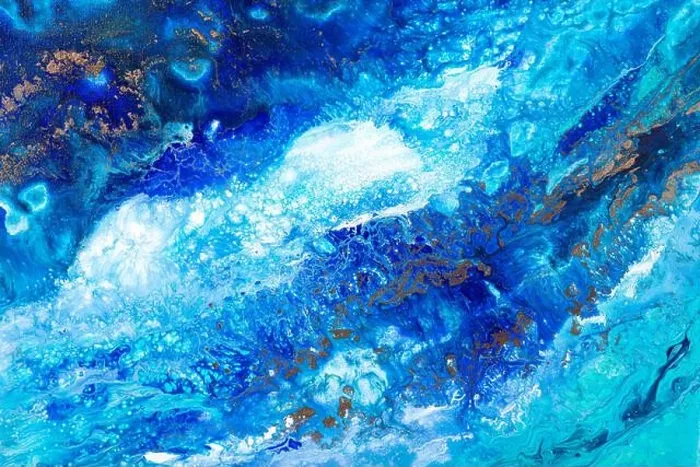 Framed Print : Exquisite painting background, creative picture in a blue color Framed Print : Exquisite painting background, creative picture in a blue color