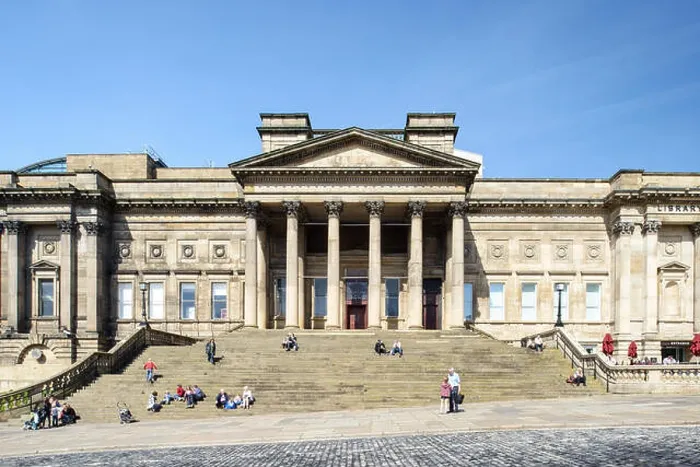 Framed Print : An exterior view of a traditional building that is the Liverpool Central Library Framed Print : An exterior view of a traditional building that is the Liverpool Central Library