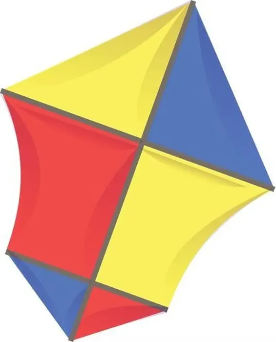 Framed Print : Fabric kite icon. Cartoon of fabric kite vector icon for web design isolated on white background