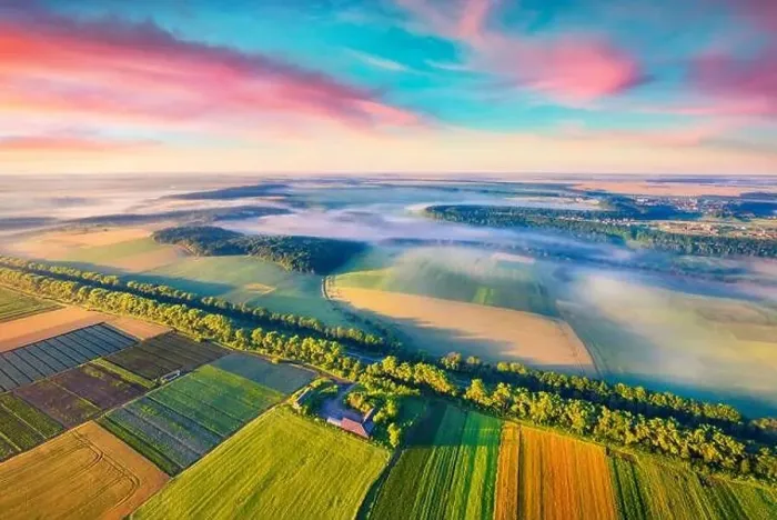 Framed Print : Fabulous summer view from flying drone of Ukrainian countryside with field of wheat Framed Print : Fabulous summer view from flying drone of Ukrainian countryside with field of wheat