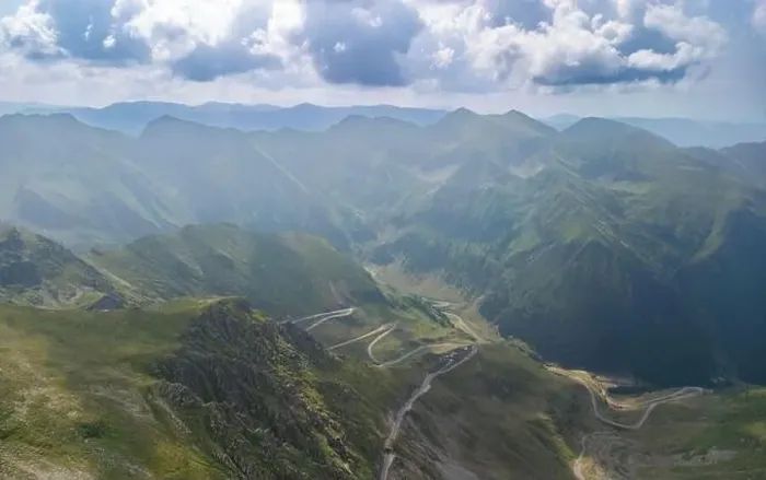 Framed Print : Fagaras Mountain, Romania, in summer, aerial view Framed Print : Fagaras Mountain, Romania, in summer, aerial view