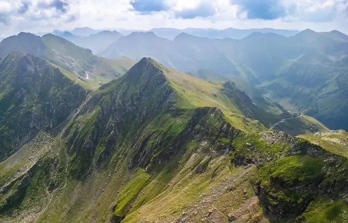 Framed Print : Fagaras Mountain, Romania, in summer, aerial view Framed Print : Fagaras Mountain, Romania, in summer, aerial view