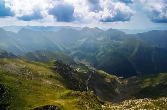 Framed Print : Fagaras Mountain, Romania, in summer, aerial view Framed Print : Fagaras Mountain, Romania, in summer, aerial view