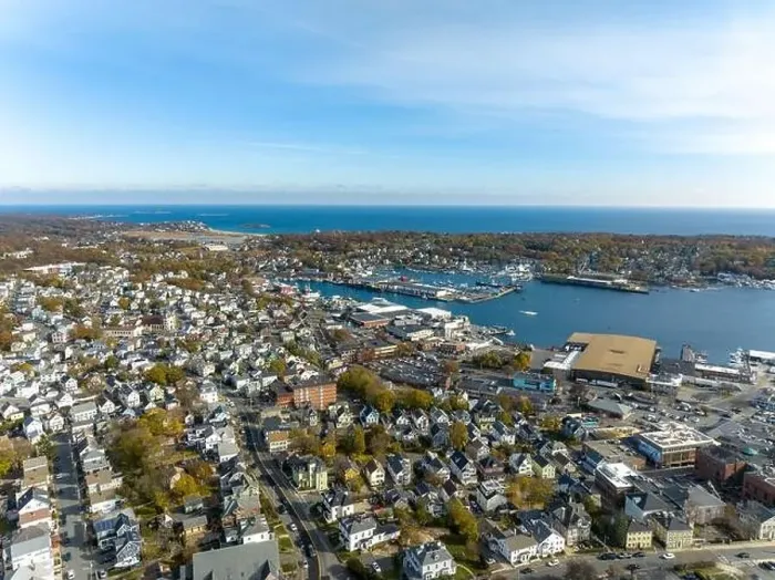 Framed Print : Fall 2023 aerial image in Gloucester, Massachusetts, MA, USA Framed Print : Fall 2023 aerial image in Gloucester, Massachusetts, MA, USA