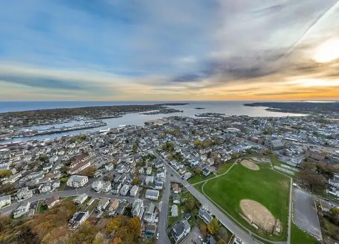 Framed Print : Fall 2023 aerial image in Gloucester, Massachusetts, MA, USA Framed Print : Fall 2023 aerial image in Gloucester, Massachusetts, MA, USA