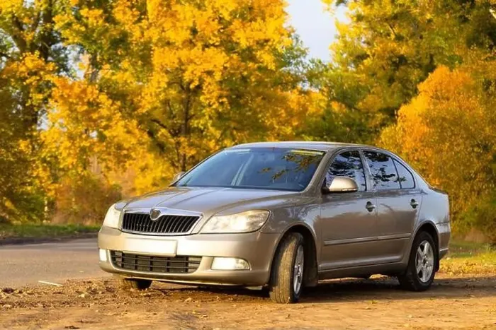 Framed Print : Fall Adventure: Car Against the Backdrop of Stunning Autumn Landscape Framed Print : Fall Adventure: Car Against the Backdrop of Stunning Autumn Landscape