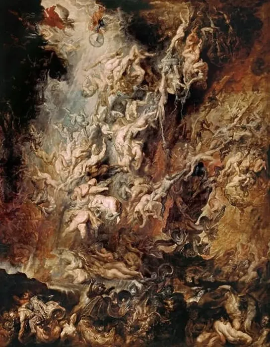 Framed Print : The Fall of the Damned, c. 1620. Found in the Collection of Alte Pinakothek, Munich Framed Print : The Fall of the Damned, c. 1620. Found in the Collection of Alte Pinakothek, Munich