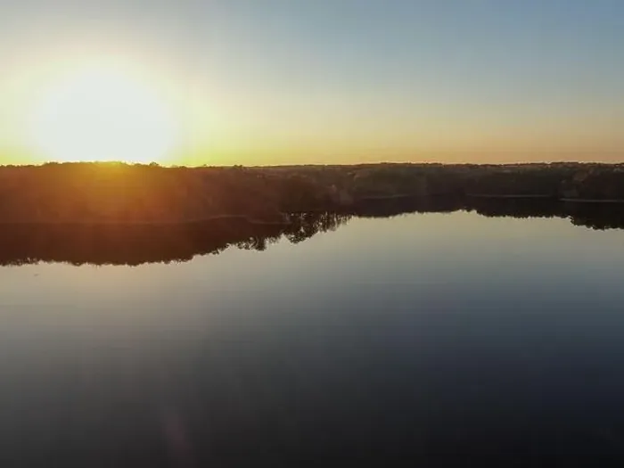 Framed Print : Fall Foliage at Falls Lake, Raleigh NC - Drone Framed Print : Fall Foliage at Falls Lake, Raleigh NC - Drone