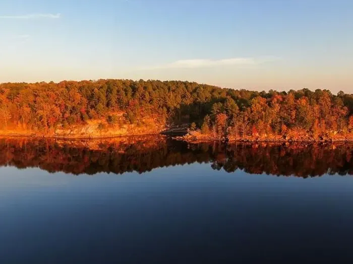 Framed Print : Fall Foliage at Falls Lake, Raleigh NC - Drone Framed Print : Fall Foliage at Falls Lake, Raleigh NC - Drone