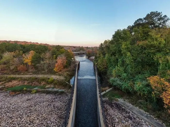 Framed Print : Fall Foliage at Falls Lake, Raleigh NC - Drone Framed Print : Fall Foliage at Falls Lake, Raleigh NC - Drone